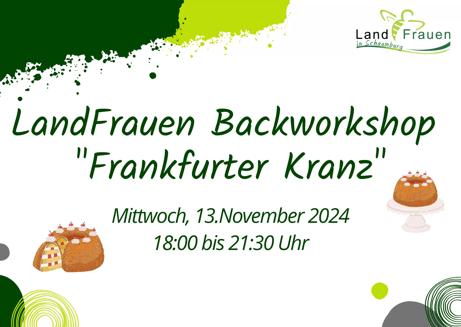 LandFrauen Backworkshop  “Frankfurter Kranz”